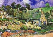 Vincent Van Gogh Thatched Cottages at Cordeville oil painting on canvas